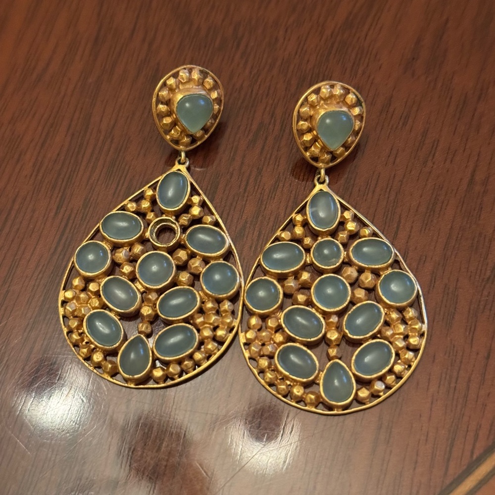 Julie Vos Moonstone Drop Earrings | Color: Color, Aquamarine Blue